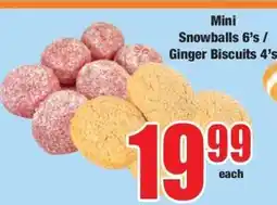 Boxer Mini Snowballs 6's / Ginger Biscuits 4's offer