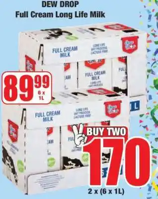 Boxer Dew Drop Full Cream Long Life Milk offer