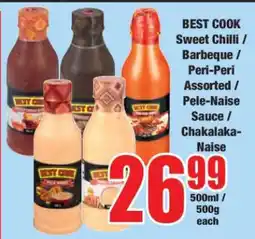 Boxer BEST COOK Sweet Chilli / Barbeque / Peri-Peri Assorted / Pele-Naise Sauce / Chakalaka-Naise offer