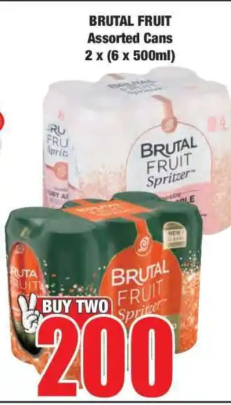 Boxer BRUTAL FRUIT ASSORTED CANS 2 X (6 X 500ML) offer