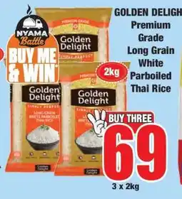 Boxer GOLDEN DELIGHT Premium Grade Long Grain White Parboiled Thai Rice offer