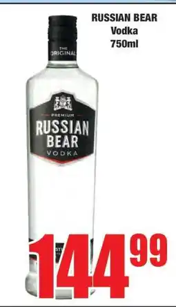 Boxer Russian Bear Vodka 750ml offer
