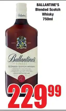 Boxer Ballantine's Blended Scotch Whisky 750ml offer