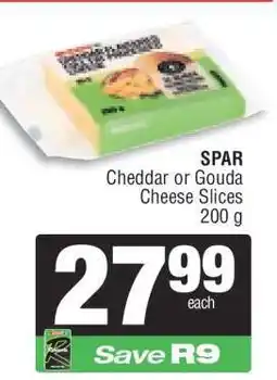 Spar SPAR Cheddar or Gouda Cheese Slices offer