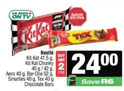 Spar NESTLE CHOCOLATE BARS offer
