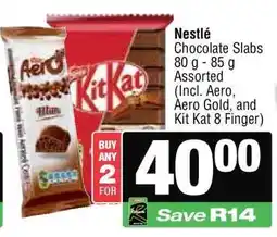 Spar Nestle Chocolate Slabs offer