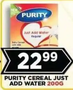 Goal Supermarket PURITY CEREAL JUST ADD WATER offer