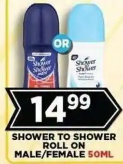 Goal Supermarket Shower to Shower Roll On offer