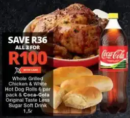 Checkers Whole Grilled Chicken & White Hot Dog Rolls offer