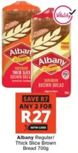 Checkers Albany Regular/Thick Slice Brown Bread offer