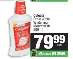 Spar Colgate Optic White Whitening Mouthwash 500 ml offer