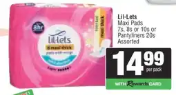 Spar Lil-Lets Maxi Pads offer