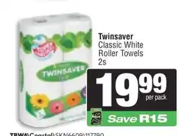 Spar Twinsaver Classic White Roller Towels 2s offer
