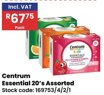 Africa Cash and Carry Centrum Essential 20's Assorted offer
