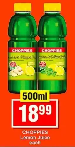 Choppies CHOPPIES Lemon & Mint Juice offer
