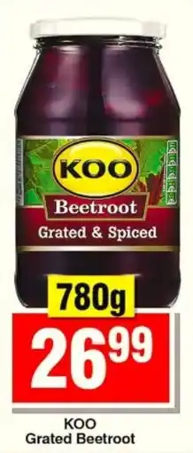 Choppies KOO Beetroot Grated & Spiced offer