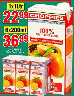 Choppies CHOPPIES 100% Fruit Juice offer