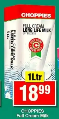 Choppies CHOPPIES Full Cream Milk offer