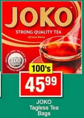 Choppies JOKO Tagless Tea Bags offer