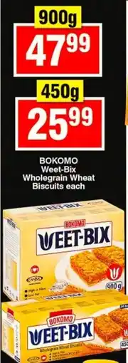 Choppies Bokomo Weet-Bix Wholegrain Wheat Biscuits offer