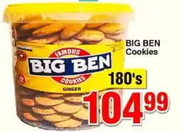 Choppies Famous Big Ben Cookies Ginger 180's offer