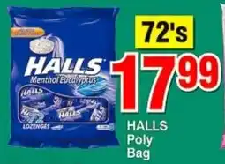 Choppies HALLS Menthol Eucalyptus Lozenges offer
