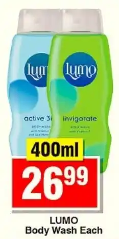 Choppies LUMO Body Wash offer
