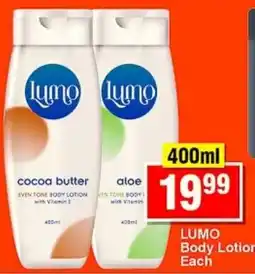 Choppies LUMO Body Lotion offer