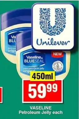 Choppies VASELINE Petroleum Jelly offer