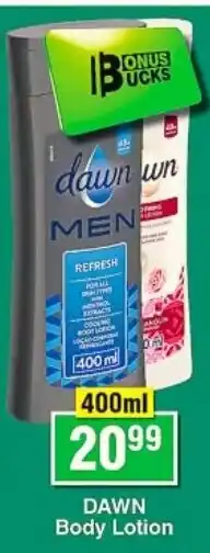 Choppies DAWN Body Lotion offer