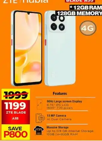 Choppies ZTE BLADE A55 offer