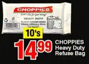 Choppies CHOPPIES Heavy Duty Refuse Bag offer