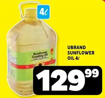 Usave UBRAND SUNFLOWER COOKING OIL offer