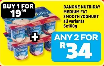 Usave Danone Nutriday Medium Fat Smooth Yoghurt offer