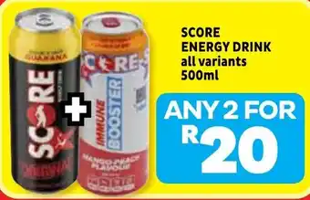 Usave SCORE ENERGY DRINK offer