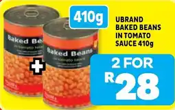 Usave UBRAND BAKED BEANS IN TOMATO SAUCE offer