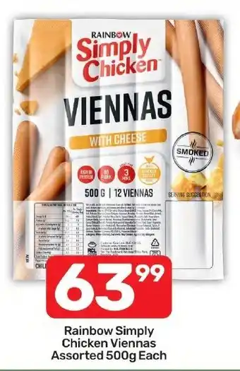 Rainbow Simply Chicken Viennas Assorted