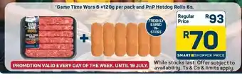 Pick n Pay Hypermarket Game Time Wors offer