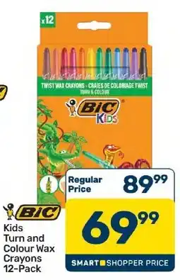 Pick n Pay Hypermarket BIC Kids Turn and Colour Wax Crayons offer