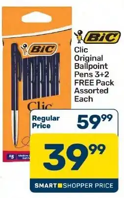 Pick n Pay Hypermarket BIC Clic Original Ballpoint Pens Assorted offer