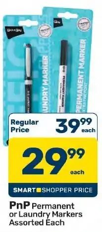 Pick n Pay Hypermarket PnP Permanent Markers Assorted offer