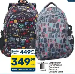 Pick n Pay Hypermarket TOSCA Large Deluxe Multi Pocket Backpack Assorted offer