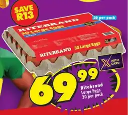 Shoprite Ritebrand 30 Large Eggs offer