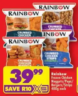 Shoprite Rainbow Crumbed Chicken Nuggets/Strips/Burgers offer