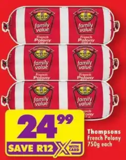 Shoprite family value French Polony offer