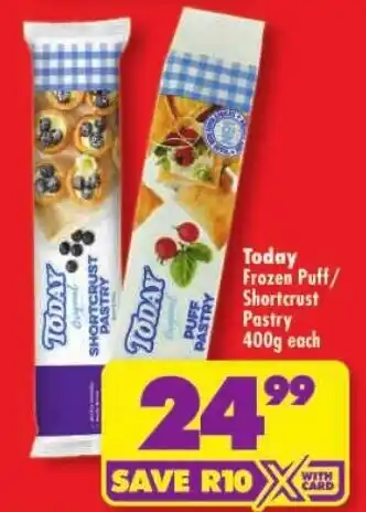 Shoprite Today Frozen Puff/Shortcrust Pastry offer