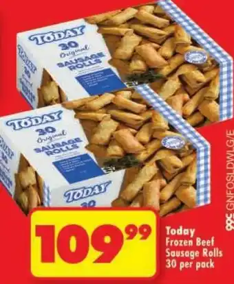 Shoprite Today Frozen Beef Sausage Rolls offer