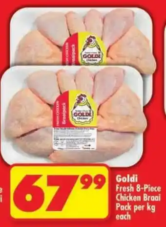 Shoprite Goldi Fresh 8-Piece Chicken Braai Pack offer