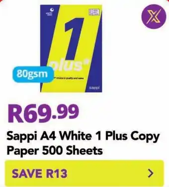 Sappi A4 White 1 Plus Copy Paper