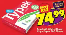 Shoprite Typepek A4 White 80gsm Copy Paper offer